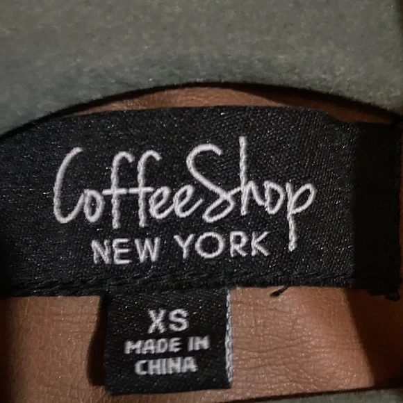 Coffee Shop Soft Leather Brown Moto Jacket XS NWOT - Picture 2 of 6